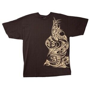 Pipeline Shirt Mens Size XL Brown Surf Retro Surf Skate Graphic